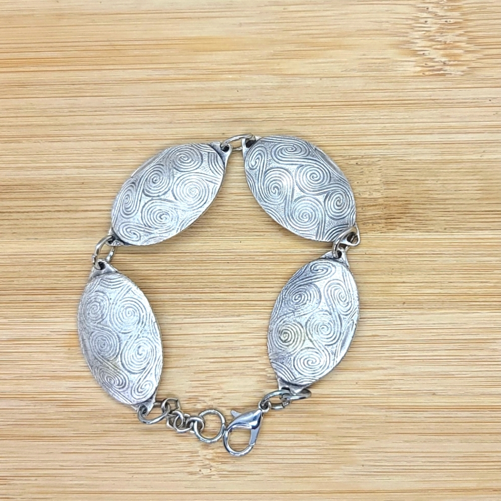 Artisan Silvertone Link Bracelet